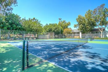 Lighted tennis courts
